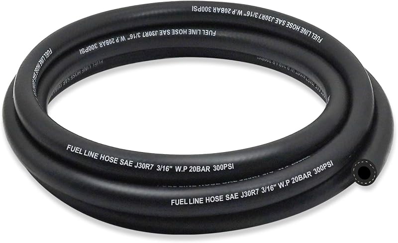 Manguera combustible NBR 3/16 de nailon trenzado 5ft