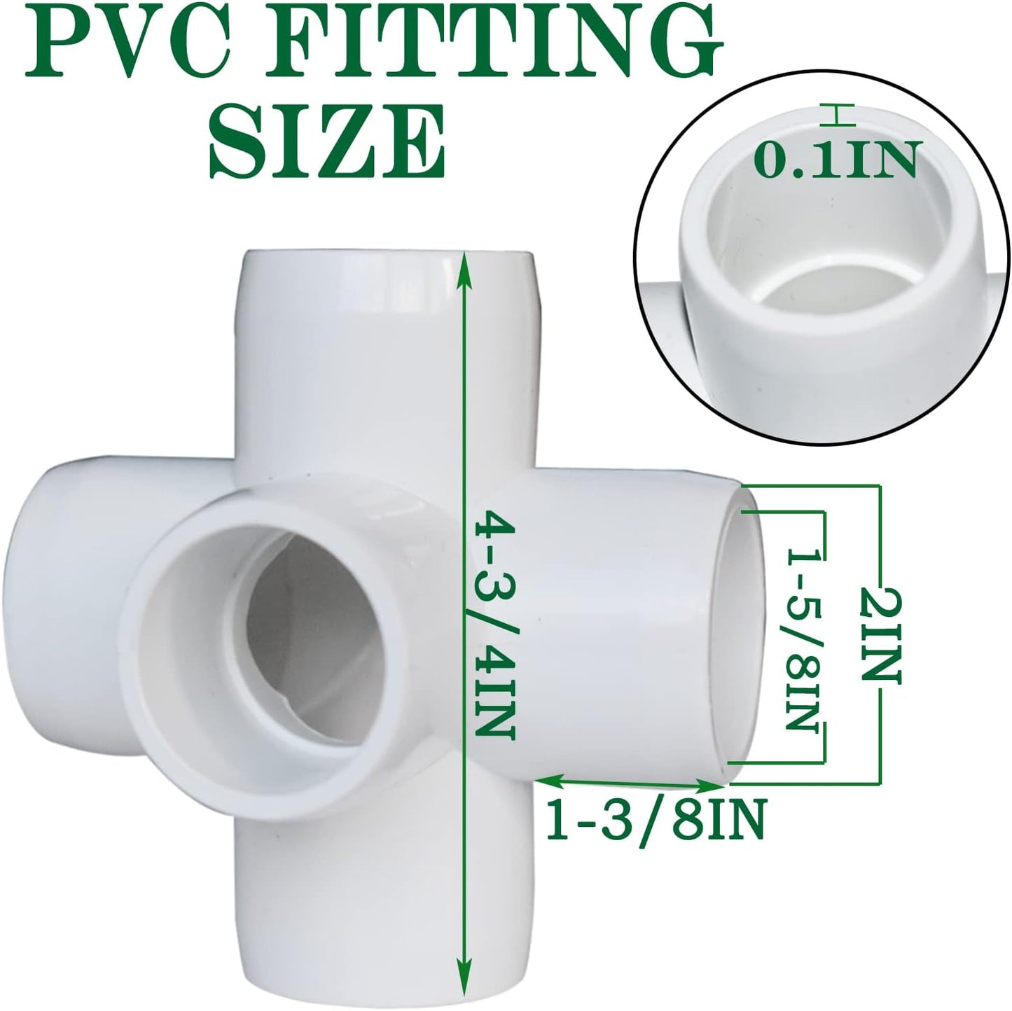 6 Accesorios PVC 1 1/4pulg 5 Vías para Muebles Resistentes