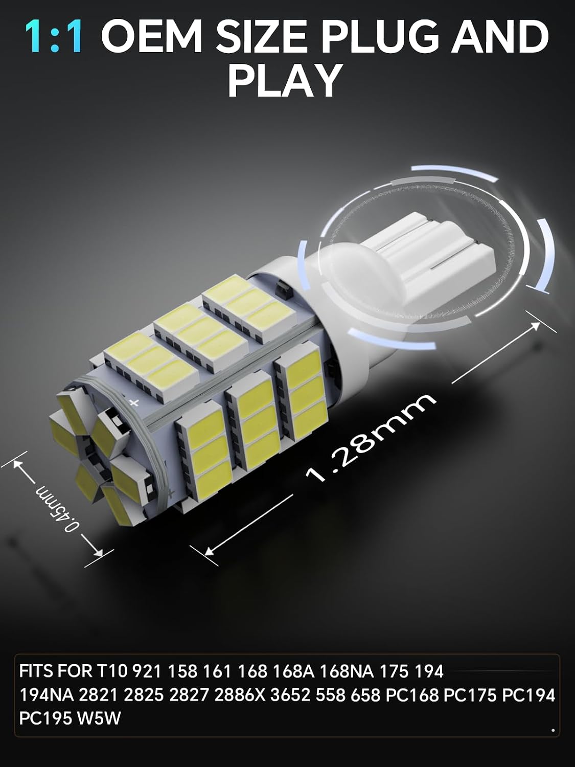 30 Pzas Bombillas LED 12VDC para RV Camper