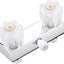 Grifo ducha RV 4" doble perilla acrílica cromo
