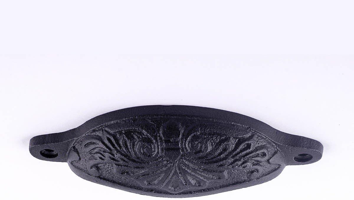 Tirador cajón hierro negro 4 1/2x1 1/2