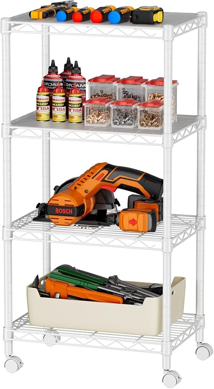 4 Estantes Metal para Cocina Baño Garaje Organiz.