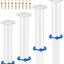 4 Patas Soporte Cama Ajustable 7-12" para Muebles Blancas