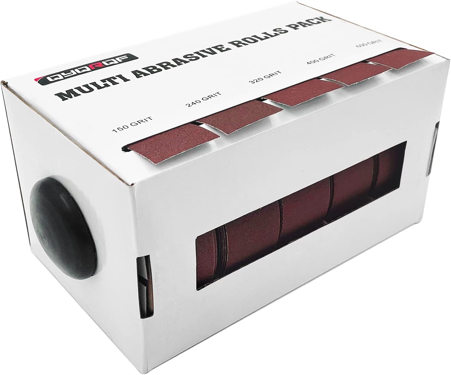 Rollo lija 5 granos con dispensador para carpintería y automotriz