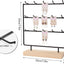 Soporte aretes 3 niveles 15 ganchos madera negro