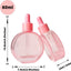 6 Botellas Vidrio Plano Rosa con Cuentagotas 2oz
