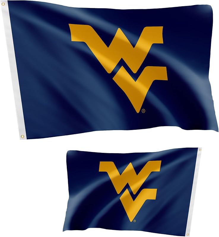 Bandera WVU Mountaineers doble cara 3x5ft poliéster