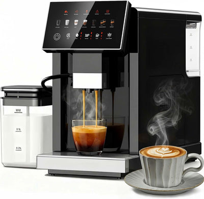 Máquina Café Expreso Automática con Molinillo Espumador Leche