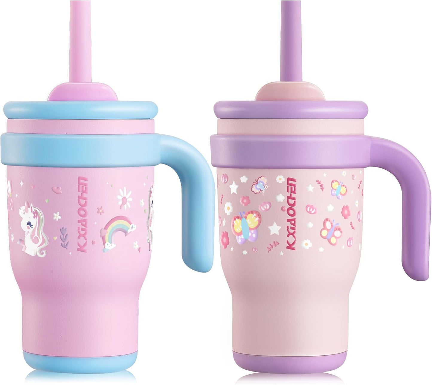 Vaso niños 14oz a prueba derrames acero inox unicornio