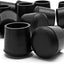 Fundas redondas PVC para patas muebles antideslizante negro 20uds