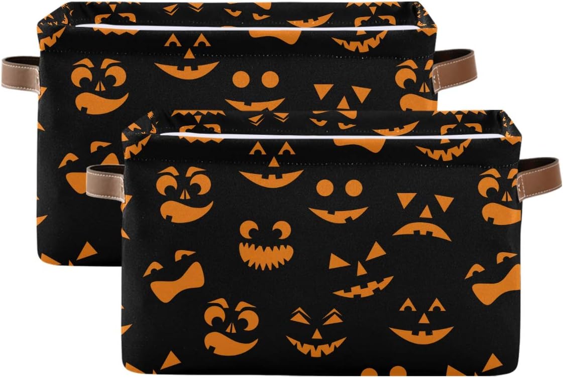 Cesta Halloween con asas plegable decoración hogar