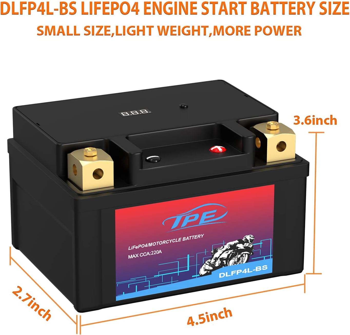 Batería Litio 12V 2.5Ah para Motocicleta ATV Quad