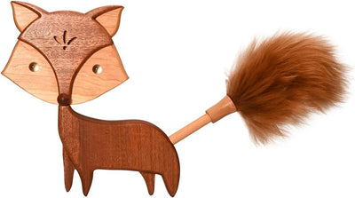 Zorro de madera para decorar hogar y oficina