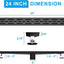 Drenaje lineal negro 24pulg acero inox 304