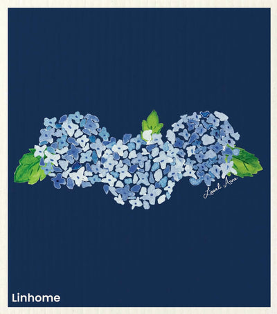 Paño cocina hortensias reutilizable lavable compostable