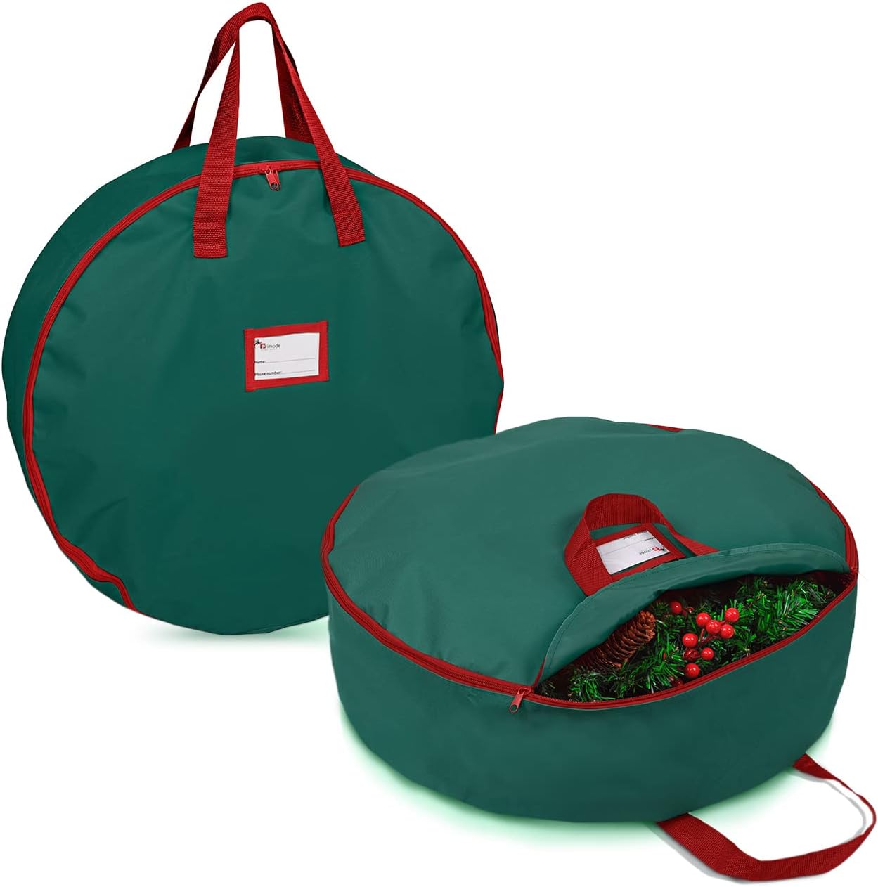 Bolsa almacenamiento Navidad 36" set 2 contenedores asas