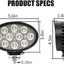 Luces trabajo LED ovaladas 5.7" 75W 12/24V