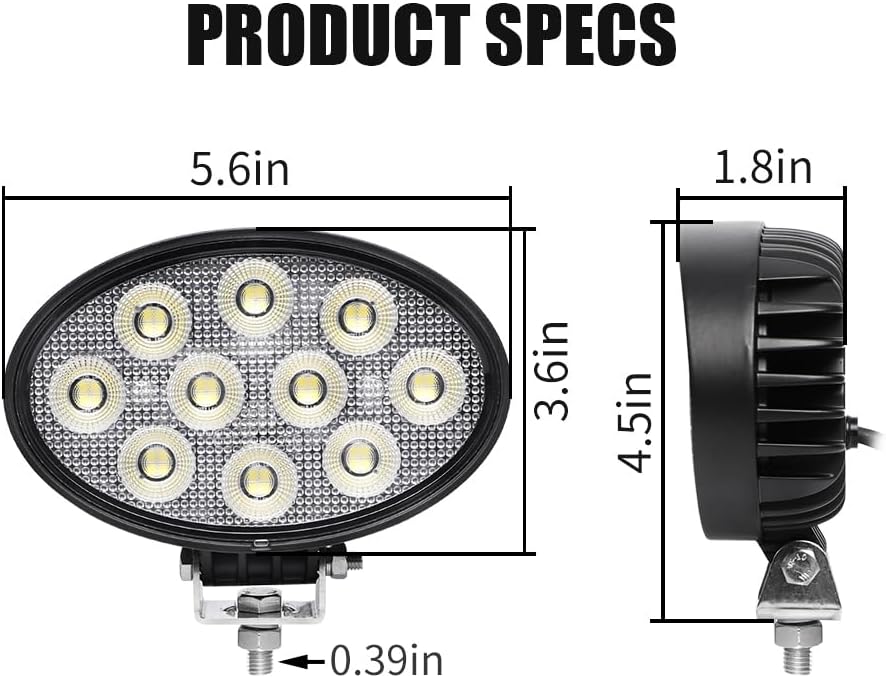 Luces trabajo LED ovaladas 5.7" 75W 12/24V