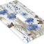 Placa decorativa interruptor con flores azules y mariposas