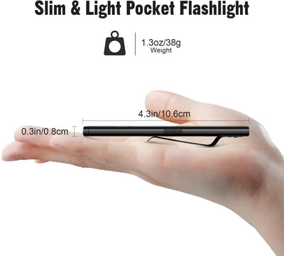 2 Linterna EDC con clip magnética USB-C 675lúmenes camping