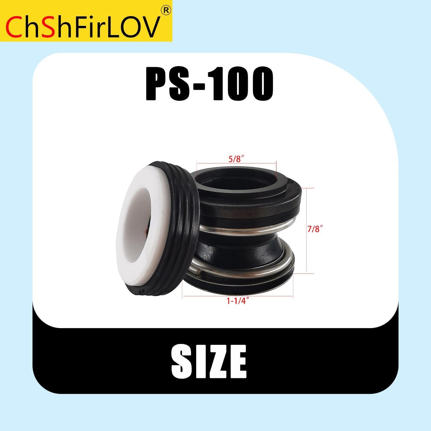 Sello eje piscina spa PS-100 2 Pzas