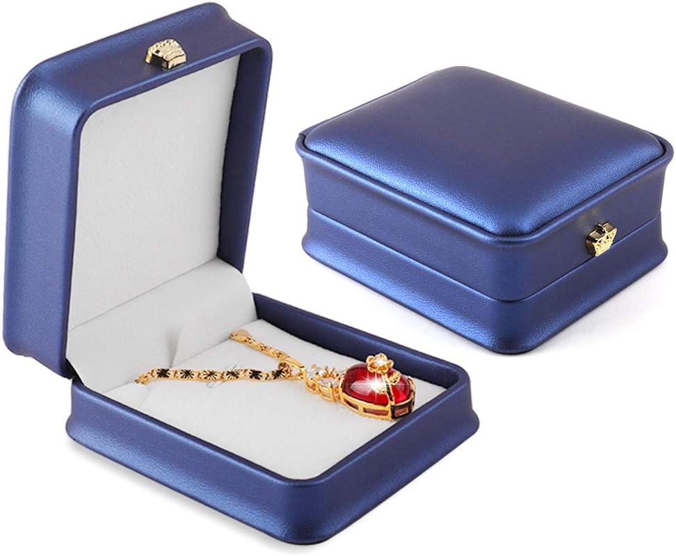 Set 2 collares con pulsera y colgante caja regalo boda