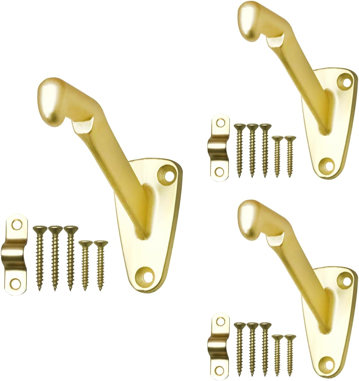 Soporte barandilla latón champán estilo V set 3
