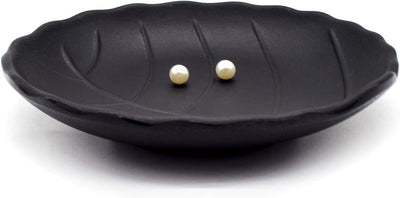 Bandeja decorativa A5 para joyas anillos llaves negro
