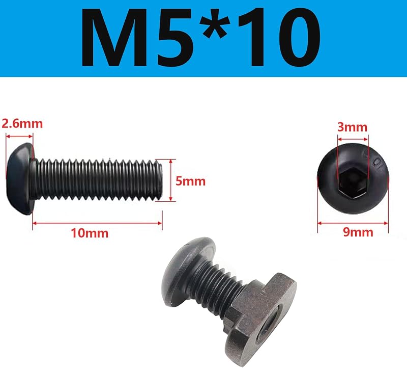 24 Juegos Tuercas T M5 Mlok Acero con Llave Allen
