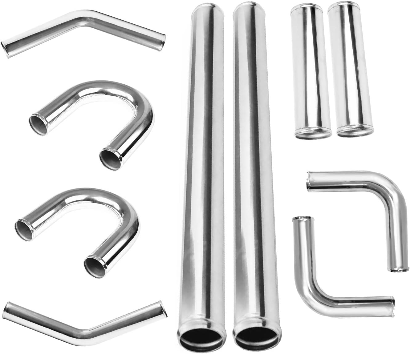 10 Pzas Tubo Aluminio Intercooler Recto y Codo U