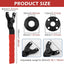 Llave amoladora universal 4 tuercas color rojo
