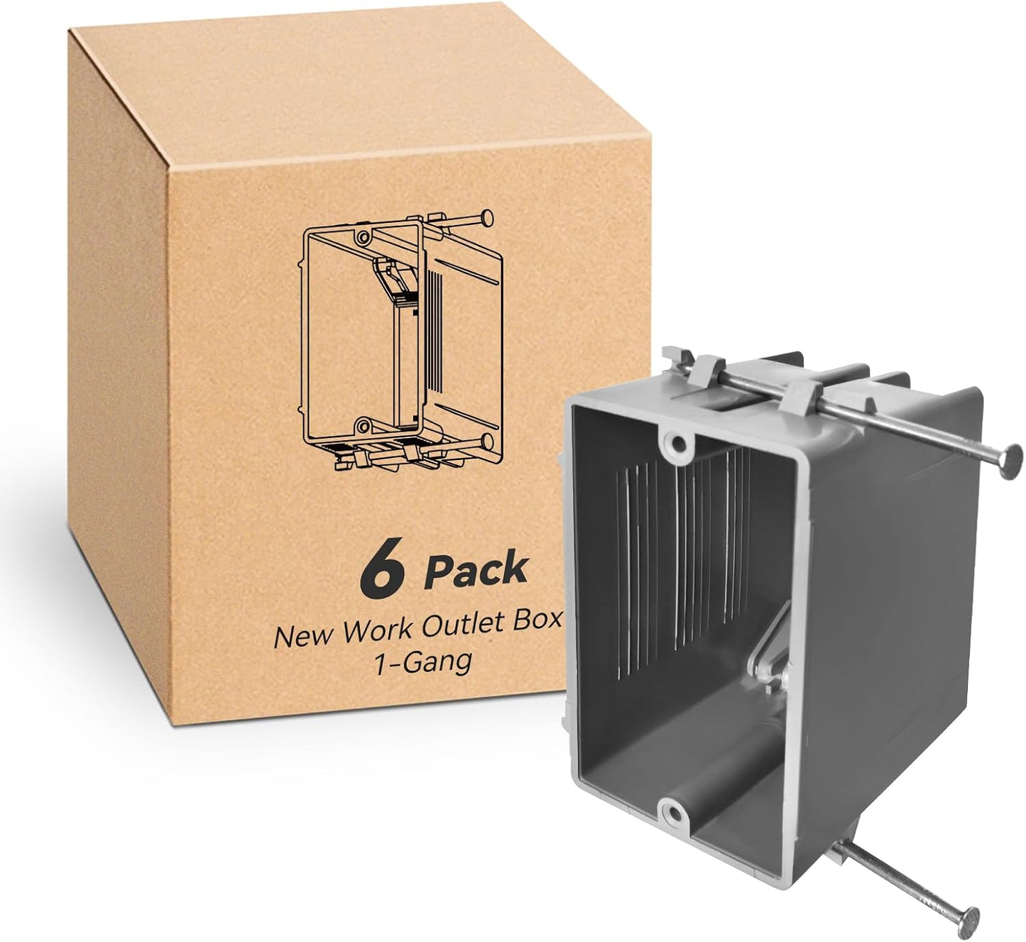 Caja eléctrica una banda 22pulg3 UL listada pack 6
