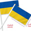25 Banderas Mano Ucrania Mini Decoración