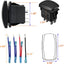 Interruptor LED rojo 12-24V para coche barco