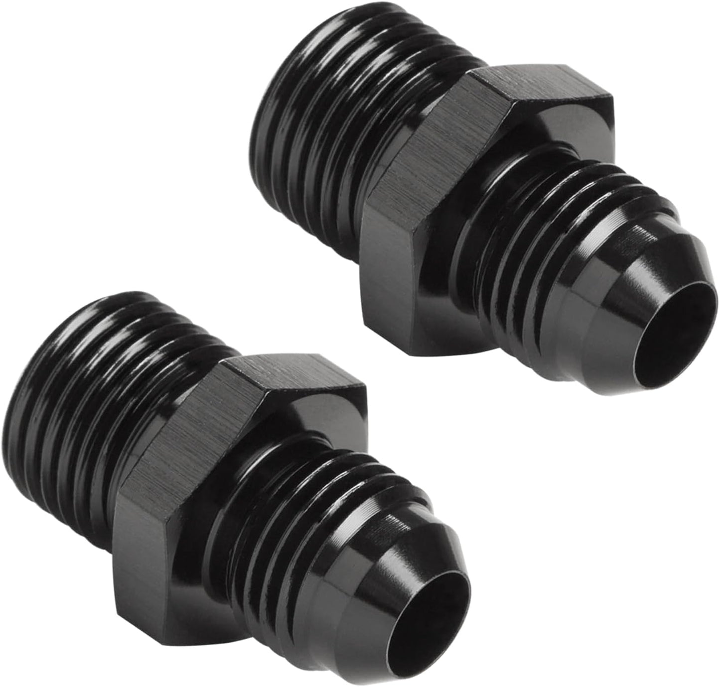 Adaptador M16x1.5 a 6AN macho aluminio negro set 2