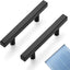 30 Tiradores Gabinete 3" Negro Acero Inox