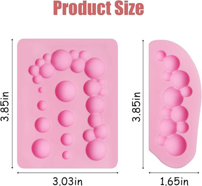 Molde fondant 3D 2uds silicona para decoración pasteles dulces