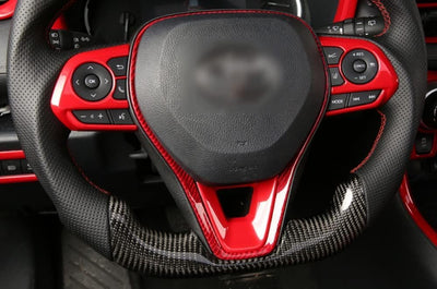 Cubierta borde brillante rojo consola central RAV4