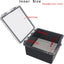 Caja eléctrica ABS IP67 cubierta negra 5.9x5.9x3.5pulg