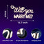 Letrero neón USB «Will You Marry Me» 15.7x9" blanco cálido