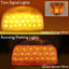 2 Pzas Señal Giro Ámbar Triangular 31 LED para Peterbilt