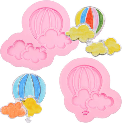 Moldes de silicona para globos de aire caliente 2 unidades decoracion de pasteles