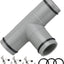 Conector manguera piscina junta T 1.25" gris