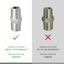 2 Pezones Hexagonales Acero Inox 304 1/4pulg