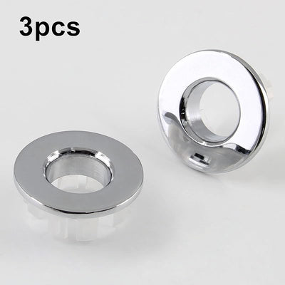 Set 3 anillos desbordamiento fregadero cubierta cobre plateado