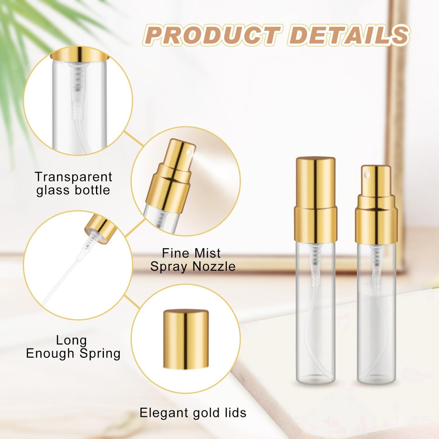 30 Botellas Vidrio Atomizador Perfume 0.2oz