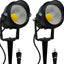 Foco LED exterior 120V 12W blanco cálido impermeable 2 pzas