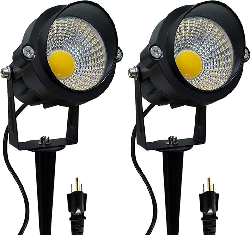 Foco LED exterior 120V 12W blanco cálido impermeable 2 pzas