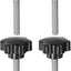 4 Perillas Estrella M10 Acero Inox 304 Negro