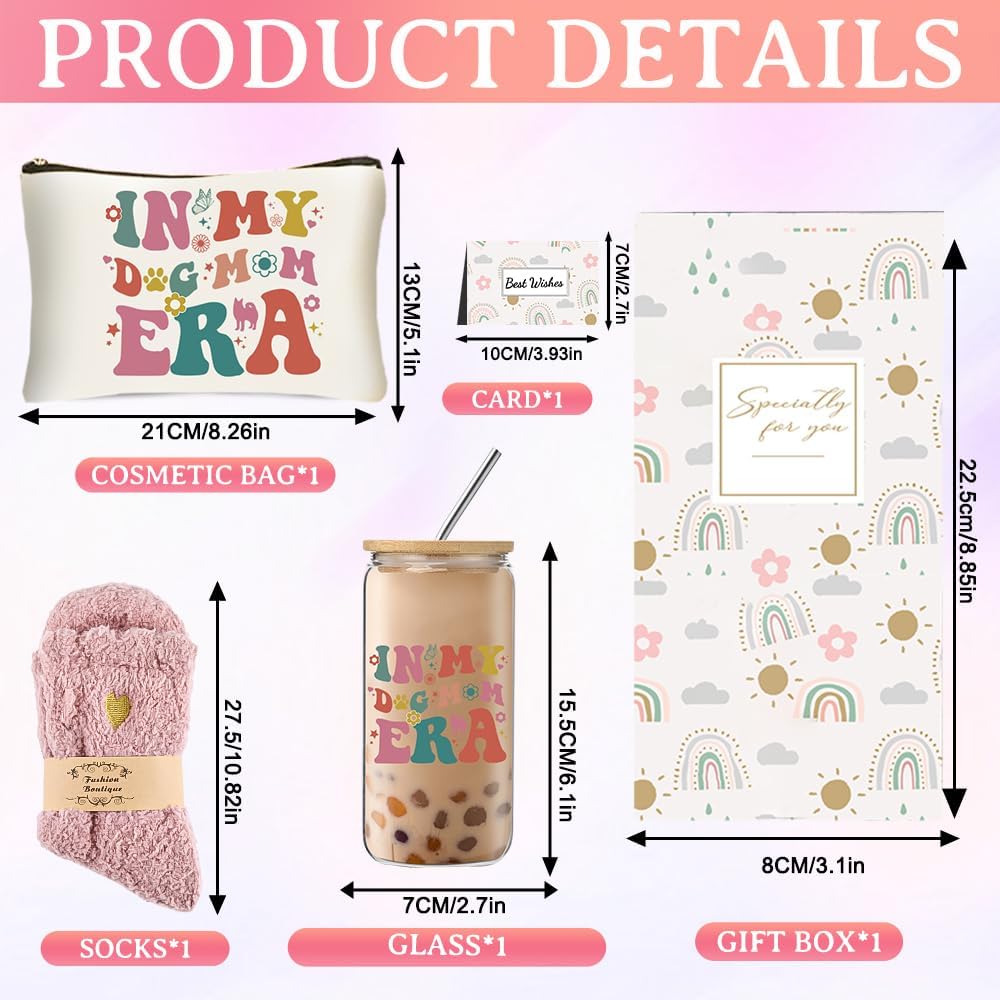 Set regalos para mamá de perro con taza vidrio cumpleaños Navidad